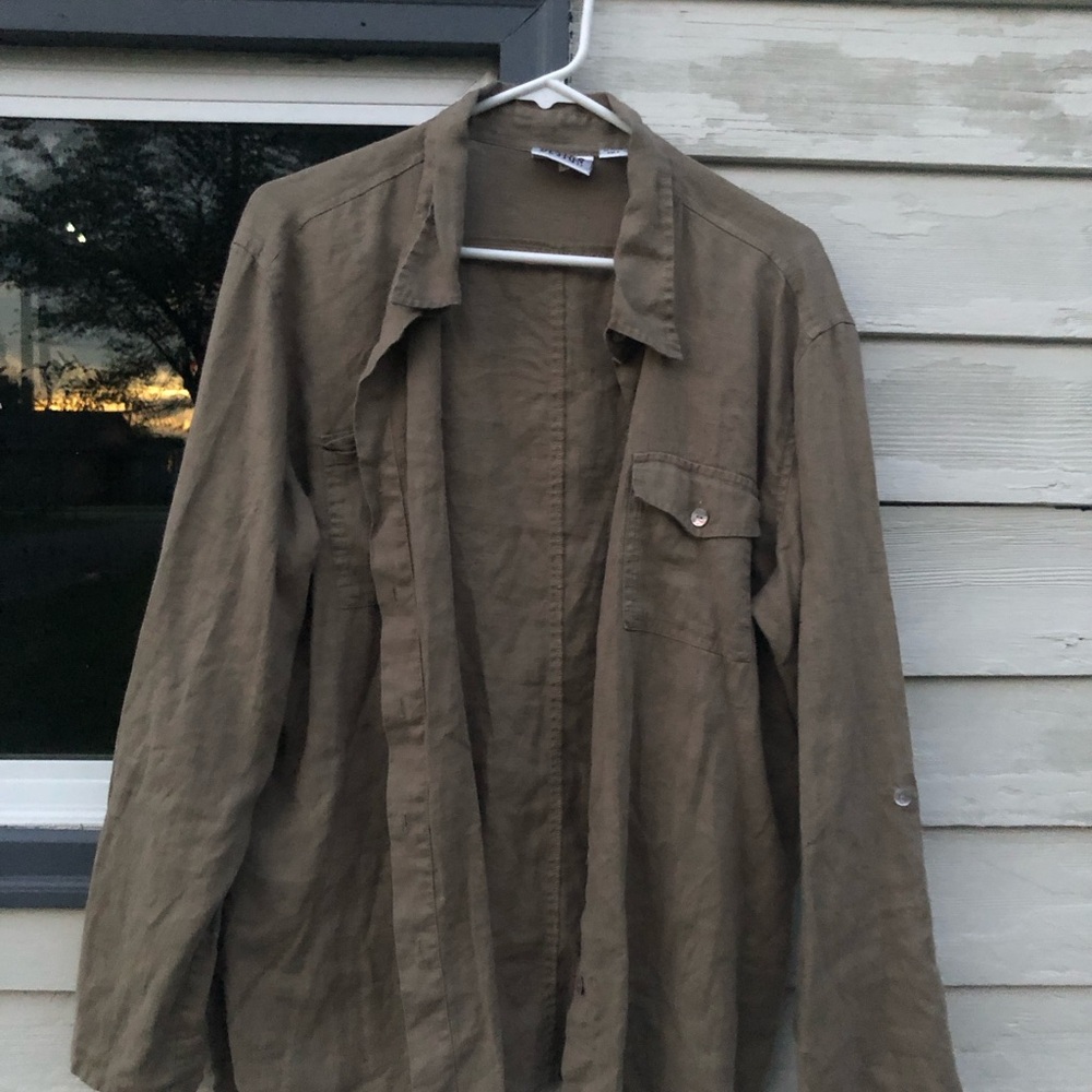 Chico's linen Button Down Shirt